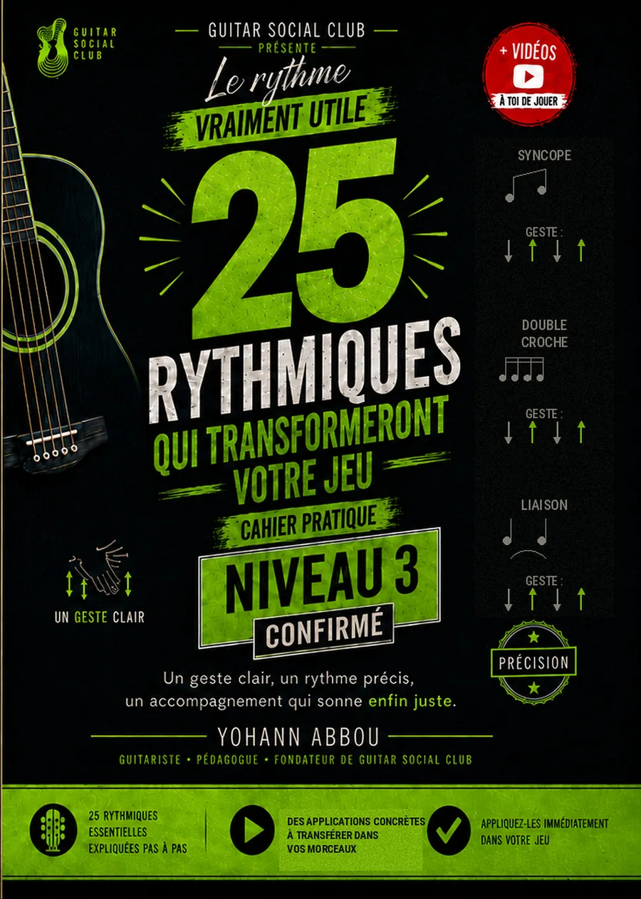 Couverture verte du volume 3 25 rythmiques qui transformeront votre jeu