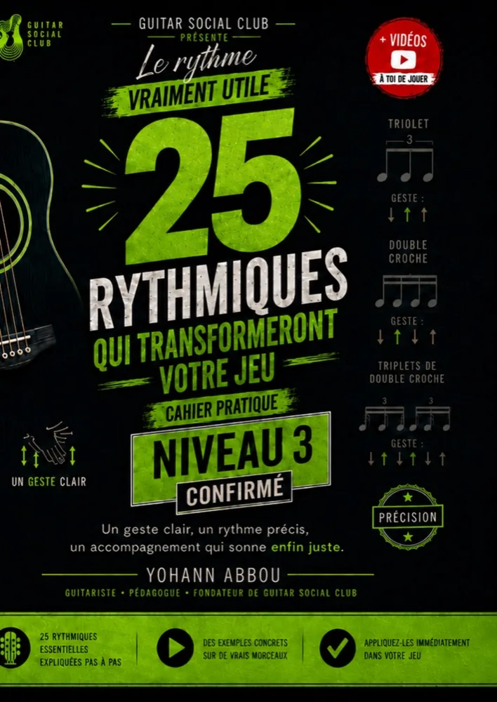 Couverture verte du volume 3 25 rythmiques qui transformeront votre jeu