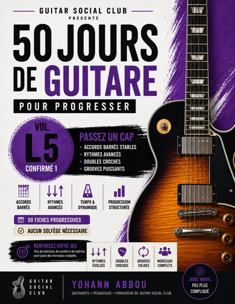 Bundle Argent 50 jours de guitare pour progresser niveaux L5 à L8