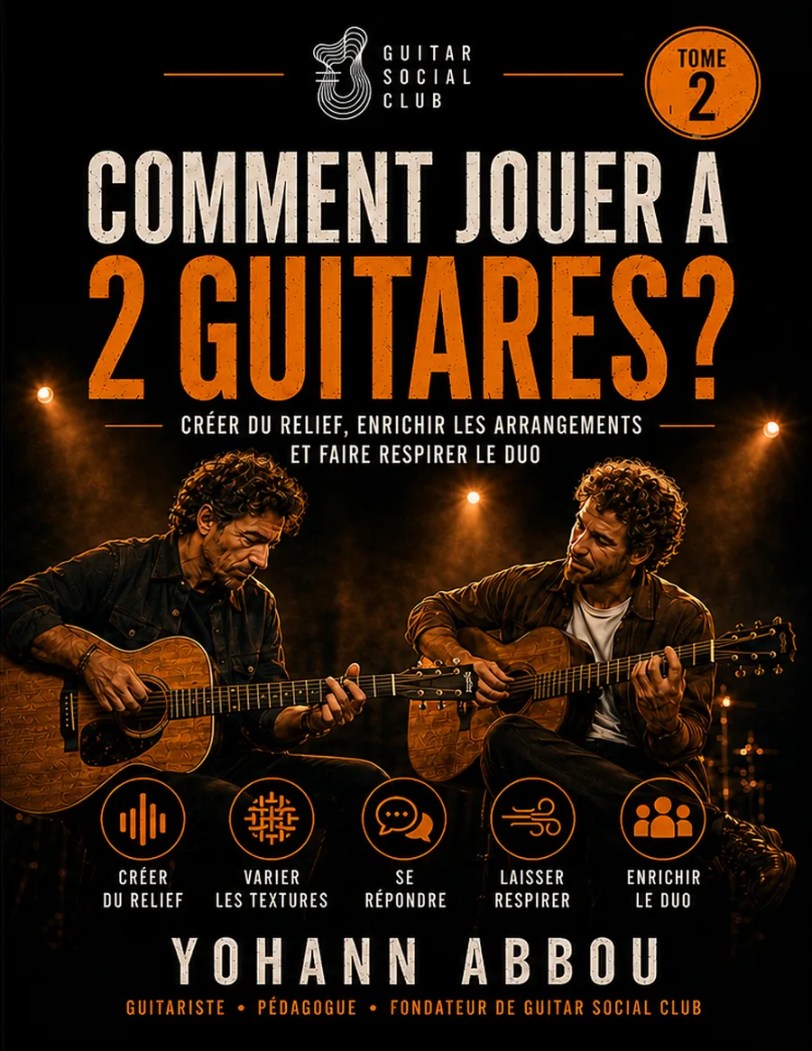 Livre Comment jouer à 2 guitares ? - Tome 2 : Contenu structuré pour progresser vite : notions essentielles, exercices guidés et repères concrets pour appliquer immédiatement la méthode en pratique réelle. pour progresser à la guitare avec une méthode claire