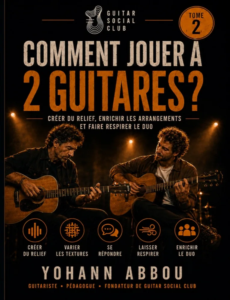 Livre Comment jouer à 2 guitares ? - Tome 2 : Contenu structuré pour progresser vite : notions essentielles, exercices guidés et repères concrets pour appliquer immédiatement la méthode en pratique réelle. pour progresser à la guitare avec une méthode claire