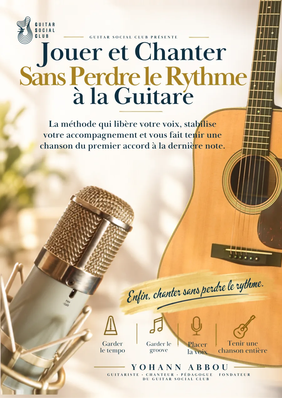 Livre Jouer et chanter à la guitare sans perdre le rythme : Contenu structuré pour progresser vite : notions essentielles, exercices guidés et repères concrets pour appliquer immédiatement la méthode en pratique réelle. pour progresser à la guitare avec une méthode claire