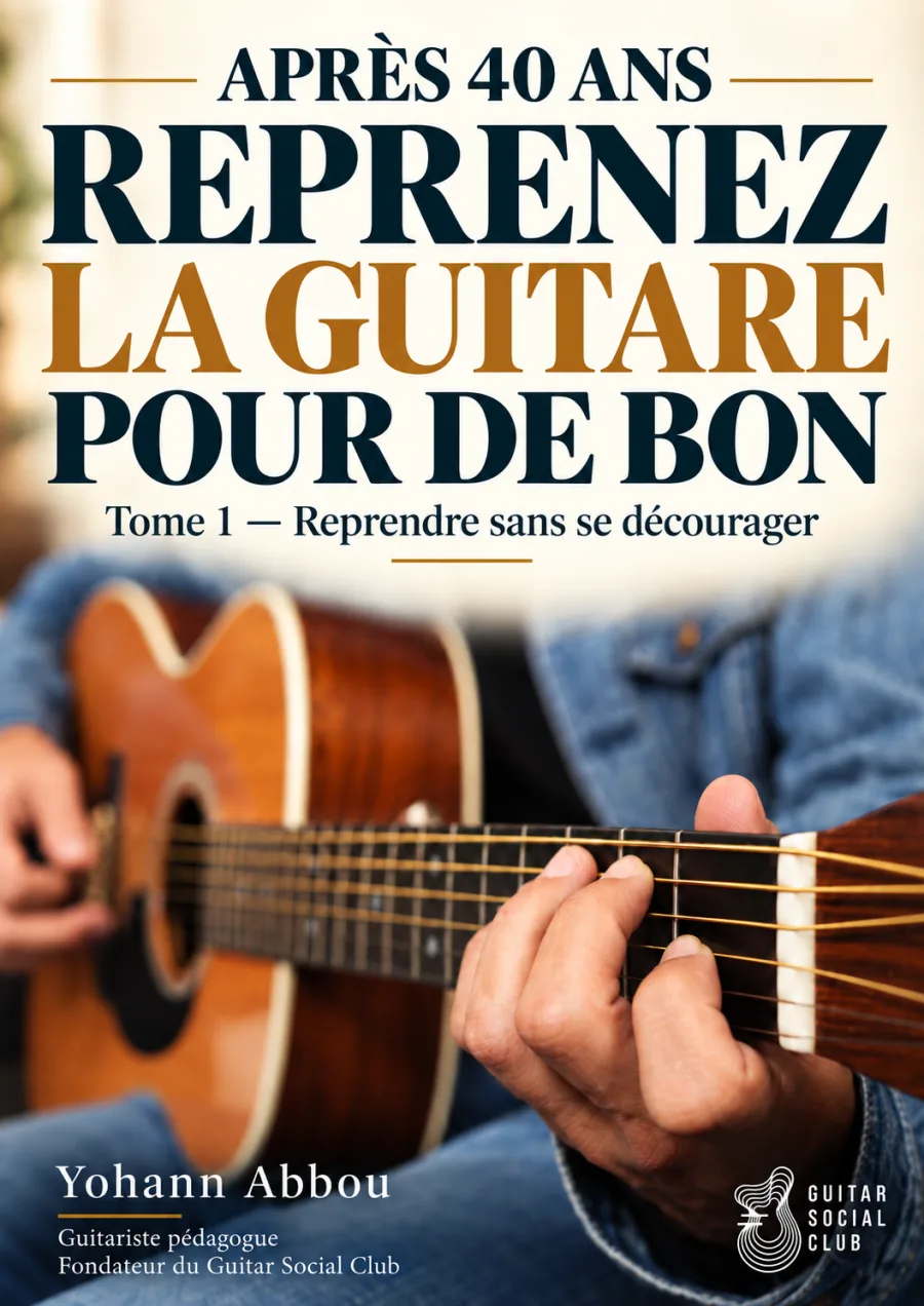 Livre Reprenez la guitare pour de bon : Contenu structuré pour progresser vite : notions essentielles, exercices guidés et repères concrets pour appliquer immédiatement la méthode en pratique réelle. pour progresser à la guitare avec une méthode claire